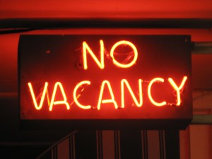No vacancy sign