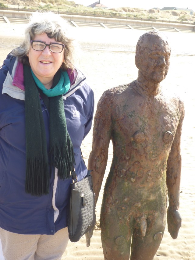 Linda and a Crosby beach resident.