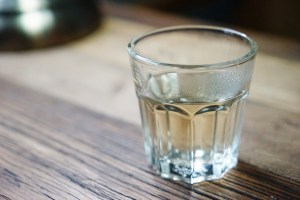 A cup of cold water.