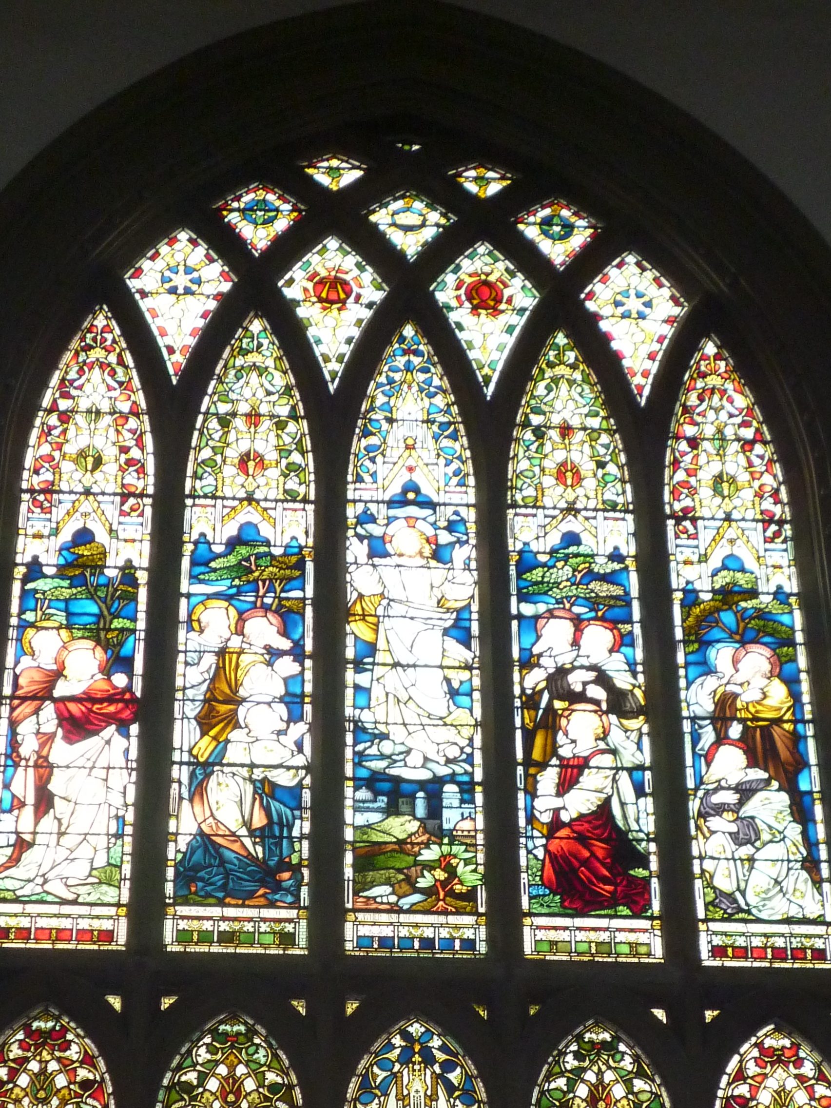 The east window at Holy Trinity Church, Huddersfield.